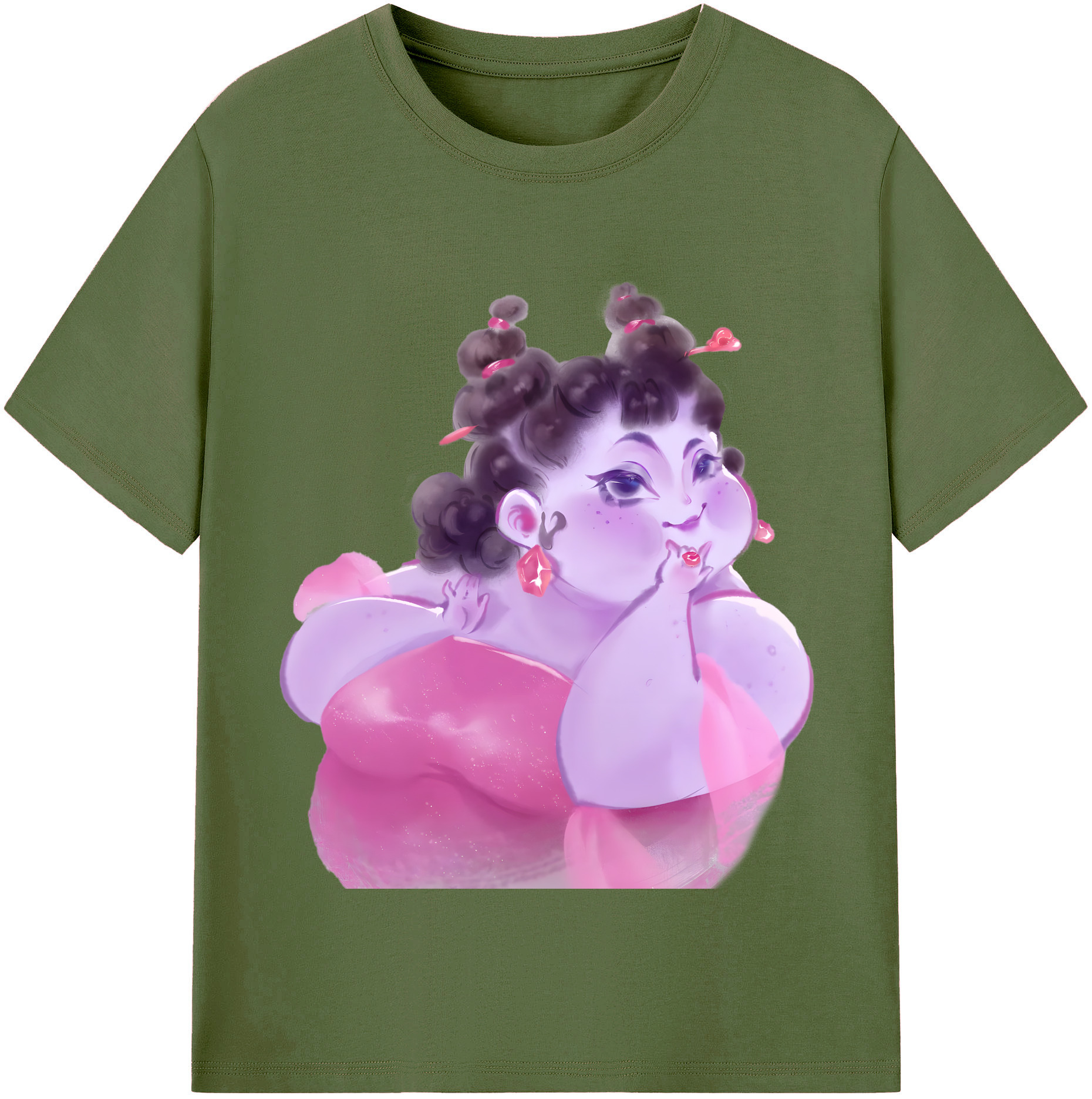 （画像用） Ne Zha 2 ナタ 魔童の大暴れ 綿100％半袖Tシャツ（フロントプリント）